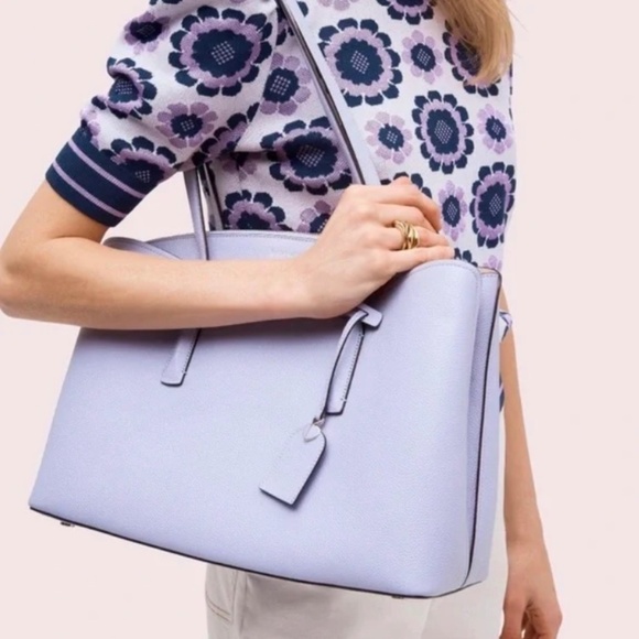 Kate Spade Frozen Lilac Margaux Work Tote LIKE NEW - Picture 1 of 6